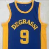 Ed NCAA Drake Jimmy Brooks Basketball College #9 Degrassi 커뮤니티 학교 유니폼 블루 모브 저지 셔츠 S-2XL