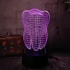 Nachtlichten 3D Tandtanden LED Licht kleurrijke tandarts Dentistratie Decoratie slaapkamer aanraaktafel cool lamp verjaardag kerstspeelgoed