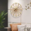 Wall Clocks Retro Clock Wrought Hollow Iron Vintage Large Mute Decorative Home Living Room Decoration Gift
