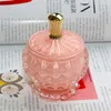 Bouteilles de stockage style européen bocal à bijoux en verre rose maison cuisine Snack bonbons bougie de bureau décoration créative