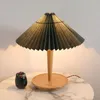Tischlampen Plissee Log Ins Nordic Blackish Green Color Wiederherstellung alter Wege ist die Wohnzimmer-Schreibtischlampe von Kopf und Bett