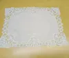 Nœuds papillons, ensemble de 12 mouchoirs, nappe en coton blanc, sets de table en dentelle Battenburg faits à la main, 14x20 pouces, pour un déjeuner ou un dîner élégant