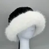 Moda taklit kürk kova şapkası kadınlar için yumuşak sıcak kış şapkası kadın rüzgar geçirmez kaplı şapkalar kapakları kapak kadın panama