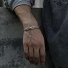 Bangle Retro نسج سوار مطلي بالفضة سبيكة قابلة للتعديل للرجال ديكور هدية الذكور