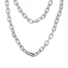 قلادة Prarking Bling 5a cubic zirconia box chain iceed out cz open link necklace silver color necklace for women wholesale