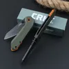 Coltello pieghevole tascabile C9280 8Cr13Mov Lama per lavaggio in pietra nera Nylon Plus Manico in fibra di vetro Coltelli per cartelle EDC con cuscinetto a sfere con scatola al minuto