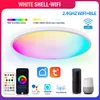 Plafonnier rond LED WIFI intelligent RGBCW Dimmable TUYA APP Compatible avec Alexa Google Home Chambre Salon Lampes de chambre circulaires d'ambiance