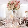 Decoración de fiesta de 90 cm de altura, jarrón de flores dorado para boda, mesa central, jarrones de trompeta, soporte de flores, centros de mesa, decoración de eventos