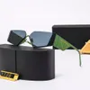 Gafas de sol de moda superior Gafas de diseñador para hombres Mujeres Gafas de sol de lujo p Triángulo invertido Negro Medio marco Polarizador Gafas de montar al aire libre con caja