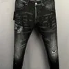 2023New Style Men's Jeans Dsquaredd Populära lyxvarumärkesdesigner D2 Men denim dsquaredd broderi byxor mode hål byxor herr kläd