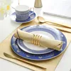 Dinnerware Define Western Plate Steak Knife e Fork Breakfast Breakfast Model Room Decoração de Luxo
