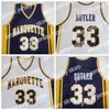 Basketbal Jerseys Custom #33 Jimmy Butler Marquette College Basketbal Jersey Heren Gestikt Elke Maat 2XS-5XL Naam En Nummer Top Kwaliteit