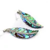 Charms Leaf Shape Abalone Shell Rhinestone Pendant Natural For DIY Necklace Jewelry Making Charm Accessories