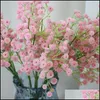 Couronnes de fleurs décoratives 3 pièces 52 cm bébés souffle artificielle en plastique gypsophile bricolage arrangement de bouquets floraux pour la maison de mariage Ot7Br