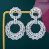 Baumeln Ohrringe SORAMOORE Luxus Charms Original Design Runde Anhänger Schmuck Mode Braut Hochzeit Boucle D'oreille Femme 2022