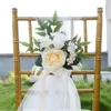 Fleurs décoratives chaise de fleurs chaise de mariage couverture de décoration de mariage rose Pographie de crème extérieure émulation artificielle roses artificielles ornement