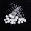 Huvudstycken 20st per set Crystal Bridal Hair Pins White Flower Pearl Clips for Women and Girls Wedding Accessories