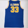 Custom Lew Alcindor #33 Basketball-Trikot Alle Ed Blue Size S-4XL-Trikots