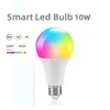 Färgbyte RGB LED -glödlampa med fjärrkontroll Hem Bar Stage Party Smart Stereo Music Bluetooth Compatible