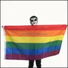 バナーフラッグ ゲイフラッグ 90X150cm レインボーシングス プライド バイセクシュアル レズビアン パンセクシュアル Lgbt ドロップデリバリー ホームガーデン お祝いパーティー Homefavor Dhben