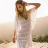 Women's Swimwear Robe De Plage Sexy Lace Tassel Bikini Cover Ups Swimsuit Pareo Beach Tunic Mini Dress Saida Praia Crochet Feminino Sarong