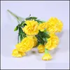 Decorative Flowers Wreaths 10 Heads Simated Carnation Bouquets Mothers Day Gifts Teachers Decorate Carnations Home Wedding Outdoor Otdvd