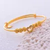 Bangle Etiopian Dubai Arab Heart Zircon Baby Armband Gold Color Bangles For Child Link Boys Girls Trevliga g￥vor