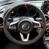 Coprivolante per auto personalizzato cucito a mano treccia in pelle scamosciata antiscivolo per Mazda MX-5 MX5 2016 2017 2018 2019 2020