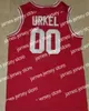 Jerseys de basquete personalizada retro steve urkel 00 camas de basquete universitário jersey masculino vermelho branco vermelho qualquer tamanho 2xs-5xl Nome e número