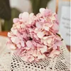 Dekorativa blommor 1st konstgjorda hortensia gren Silk Fake For Home Wedding Decor Autum Plastic Flower Party Room Decoratio