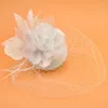 Headpieces Bridal Headdress Feather Vintage Veil Gauze Top Hat Hair Dress White Black Korea Japan