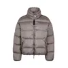 Cappotto da donna in piumino Cappotto casual da giorno con cerniera Collo alla coreana Piumino d'anatra bianco Manica lunga invernale