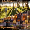 Banner Stelle filanti Coriandoli Fiamma Lampada Led Luci solari Outdoor Ip65 Impermeabile Luce da giardino Fiamme tremolanti Torce Lampade Per C Dh3Ug