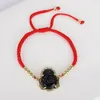 Länkarmband religion är unik stil rött rep armband mode 9 färg kristall zirkon maitreya buddha för kvinnor smycken gåva