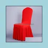 Chair Covers Skirt Er Wedding Banquet Protector Sliper Decor Pleated Style Ers Elastic Spandex Paf12051 Drop Delivery Home Garden Te Otk5U