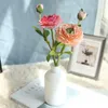 Decorative Flowers Artificial Flower Tea Rose Wedding Ceremony Decoration Hand-holding Fake Leaf Home Party