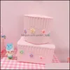 Tissue Boxes Napkins Pink Box For Removable Roll Paper Small Flower Containers Towel Dispenser Kitchen Holder Drop Delivery Home G Otyvp