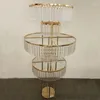 Party Decoration 5PCS Style Crystal Flower Rack Gold Arch Stand Road Lead Wedding Centerpiece For Event