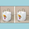 Disposable Take Out Containers Paper Pizza Box Packaging Bag Restaurant Wedding Party Food Snack Takeout Handle Pouch Paf11970 Drop Ottmk