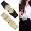 Belts Skirt Dress Coat Classic Metal BuBuckle Waistband Ladies Cummerbands Wide Elastic Belt Belly Waist Band