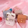 Mini boîte à bijoux en cuir PU Portable boucles d'oreilles anneau organisateur collier pendentif mallettes de rangement saint valentin emballage cadeau