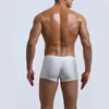 Underpants #S-XL Men Low Waist Drawstring Underwear Solid Color Boxers Beachwear Swimming Trunks Swimwear