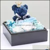 Декоративные цветы венки День матери Медведь Цветочная Роза Eternelle Jewelry Box Serving