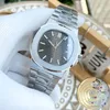 Watch pour hommes pour l'homme montre Aquanaut40 ppwatch James Bond Wristwatch Band de bracelet en caoutchouc Gris Face en acier inoxydable Montres sportives élégantes automatiques