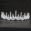 Coiffes en gros couronnes de mariée paillettes cristal argent diadèmes de mariage bandeau de mariage décorations de tête de fête d'anniversaire SQ319