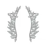 Stud Earrings Zircon Wing Design Silver Color Earrrings Korean Fashion Jewelry Pendientes Kolczyki Oorbellen Brincos