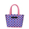 Woven Vegetable Basket New Large Capacity Colorful Personality Women's Portable vegetable basket woven bag online Red portable beach