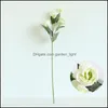 Flores decorativas grinaldas 4 cabe￧as Eustoma flor artificial decora￧￣o de casamento de seda casa