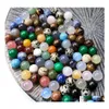 Konst och hantverk 10mm rund boll reiki natursten tumlade stenar polering rock quartz yoga energi p￤rla f￶r chakra helande dekorat dhcnm