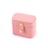 Mini PU Leather Jewelry Box Portable Earrings Ring Organizer Necklace Pendant Storage Cases Valentines Day Christmas Gift Packing